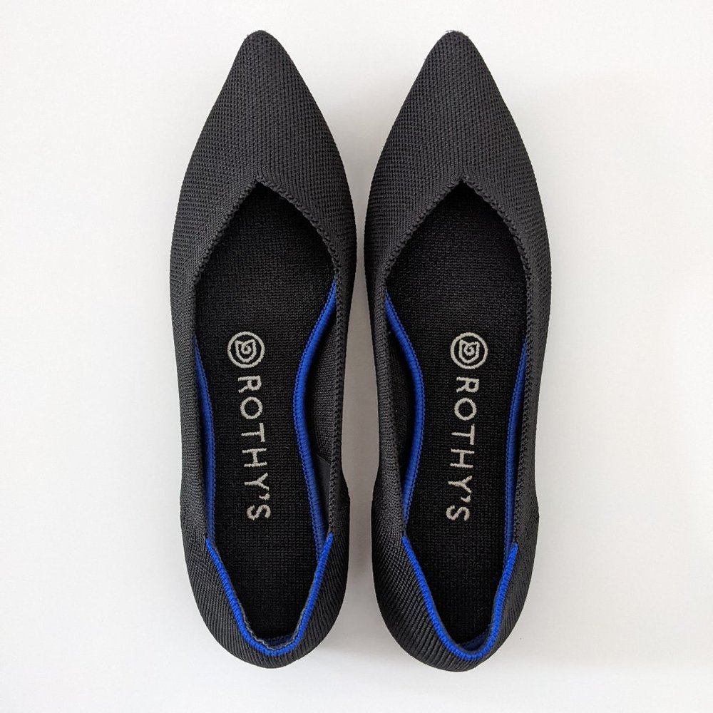 Rothy's The Point in Black Solid + Rothy's Insole Replacements
